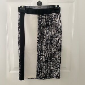 Vince camuto black and white artsy skirt